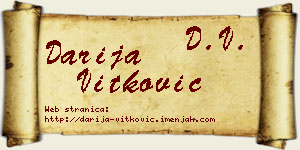 Darija Vitković vizit kartica